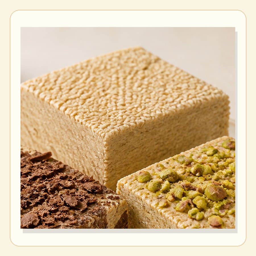 حلاوة طحينية وقشطة